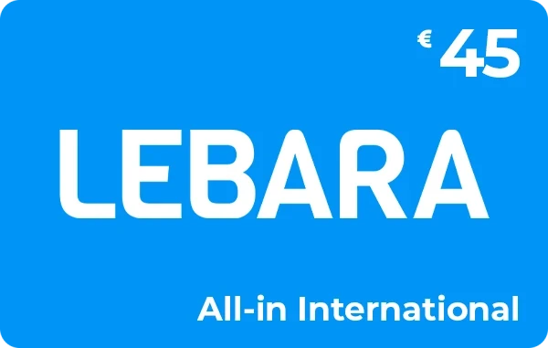 Lebara All-in International beltegoed 45 euro