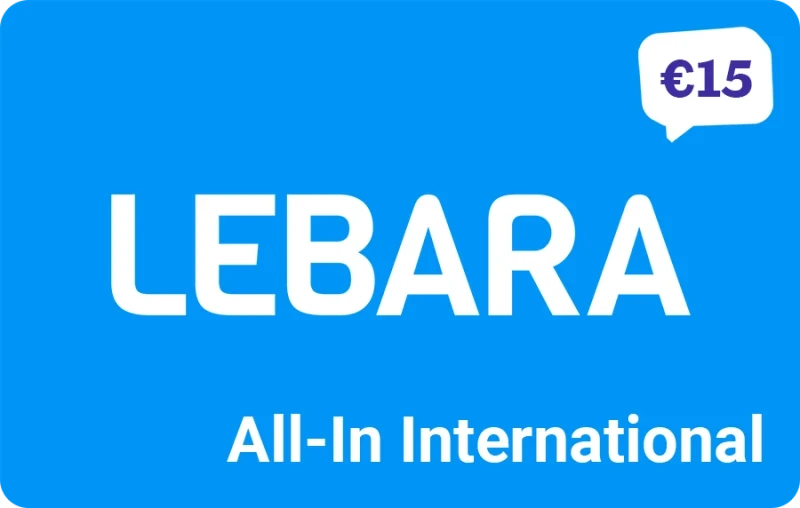 Lebara All-in International beltegoed 15 euro
