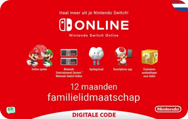 Nintendo Switch Online 12 maanden Familie Lidmaatschap