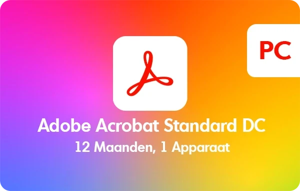 Adobe Acrobat Standard DC - 12 maanden/1 apparaat - Meertalig (PC)