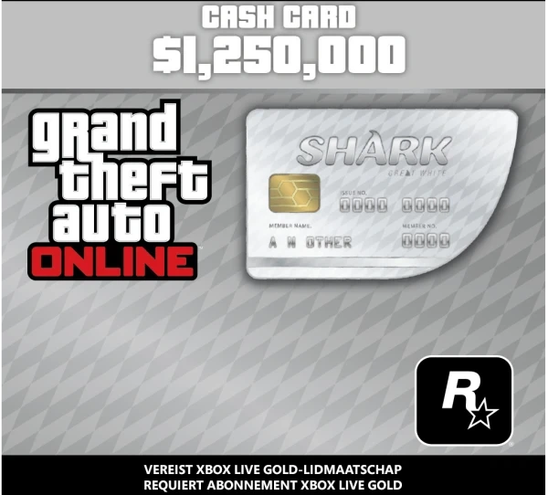 Grand Theft Auto V (GTA V) Great White Shark Cash Card (Xbox)