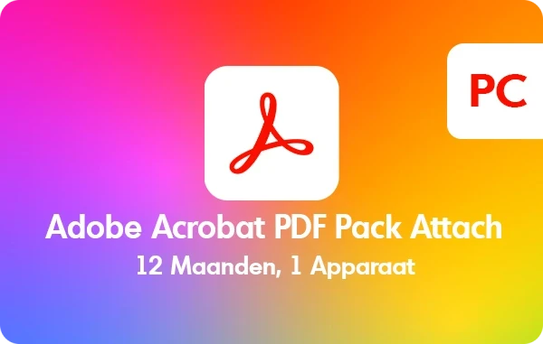 Adobe Acrobat PDF Pack - 12 maanden/1 apparaat - Meertalig - Attach - PC