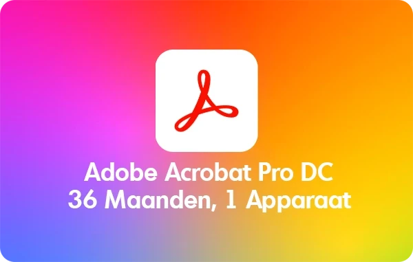 Adobe Acrobat Pro DC - 36 maanden/1 apparaat - Meertalig (PC/MAC)