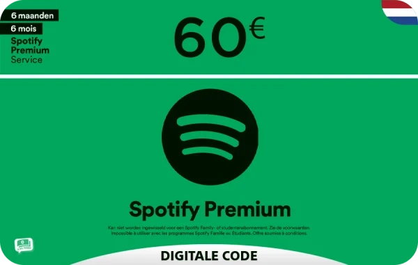 Spotify Premium Giftcard 60 euro