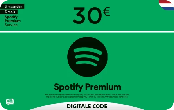 Spotify Premium Giftcard 30 euro