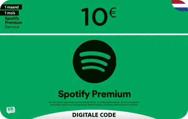 Spotify Premium Giftcard 10 euro
