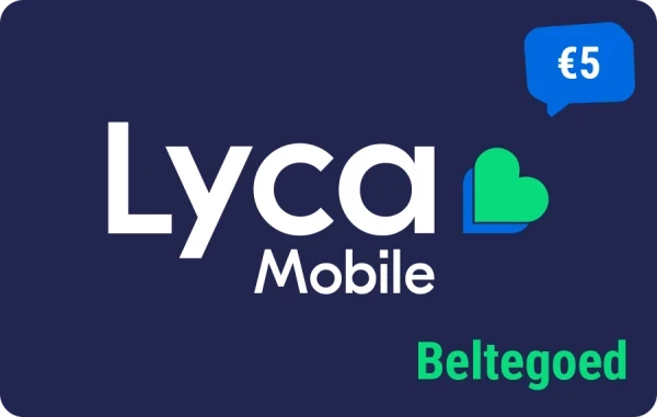 Lyca Mobile beltegoed 5 euro = 10 euro