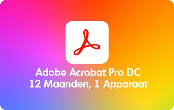 Adobe Acrobat Pro DC - 12 maanden/1 apparaat - Meertalig (PC/MAC)